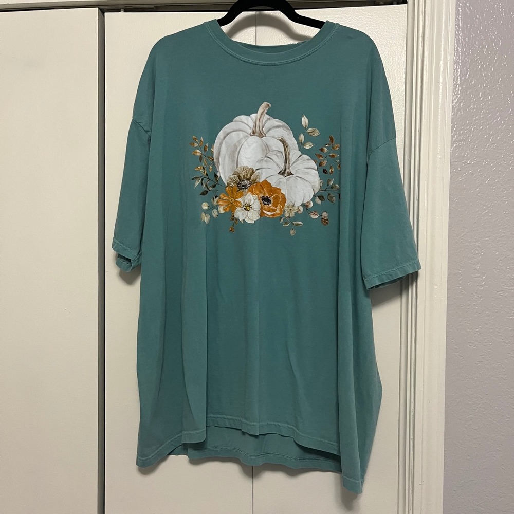Comfort Colors 3XL Pumpkin Graphic Tee Fall Autumn‎ Oversized T Shirt